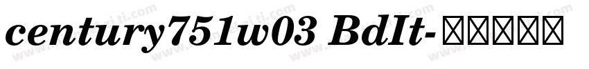 century751w03 BdIt字体转换